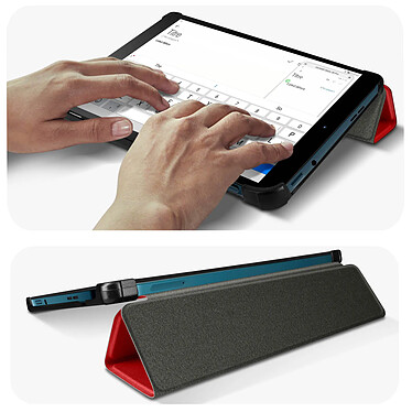 Acheter Avizar Housse pour Nokia T10 Trifold Clapet magnétique Support video / clavier Mise en Veille  Rouge