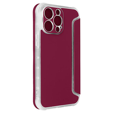 Avizar Etui pour iPhone 14 Pro Max Clapet Magnétique avec Porte Carte  bordeaux