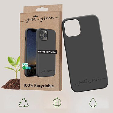 Avis Just Green Coque pour iPhone 12 Pro Max Recyclable  Noir