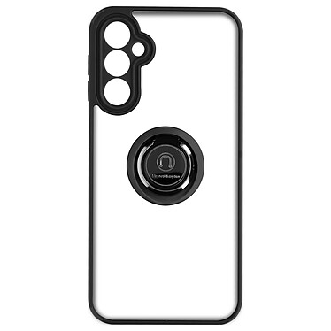 Avizar Coque pour Samsung Galaxy A24 Bi-matière Bague Métallique Support Vidéo  Noir