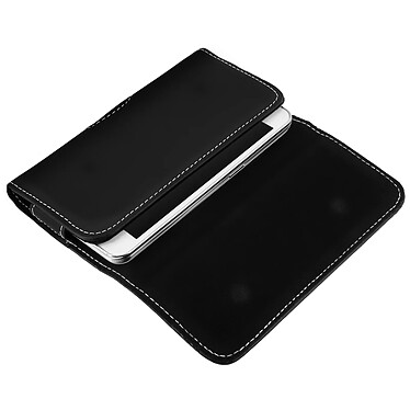 Avis Avizar Housse pochette ceinture doubles attaches Smartphones taille XXL - Noir