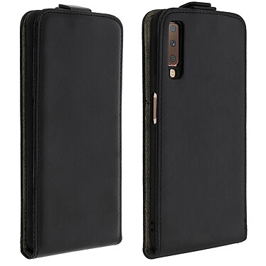 Avizar Etui Samsung Galaxy A7 2018 Housse Clapet Porte-carte Noir