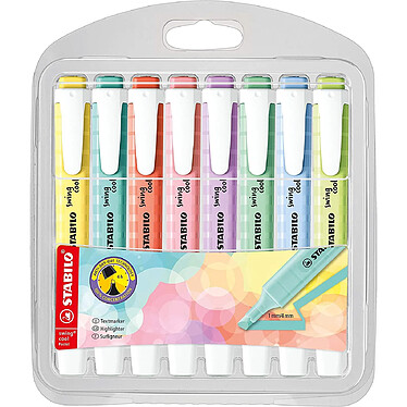 STABILO Etui de 8 Surligneurs Swing Cool Pastel Edition