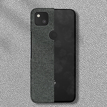 Avizar Coque Google Pixel 4A Rigide Finition Tissu Anti-traces Lavable gris pas cher