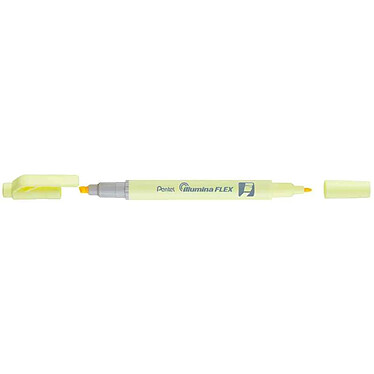 PENTEL Surligneur Illumina Flex Pastel, jaune pastel x 10