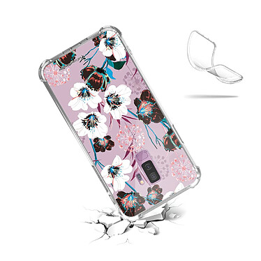 Acheter LaCoqueFrançaise Coque Samsung Galaxy S9 Plus anti-choc souple angles renforcés transparente Motif Fleurs parme