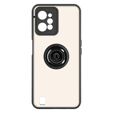 Avizar Coque pour Realme C31 Prime Bi-matière Bague Métallique Support Vidéo  noir