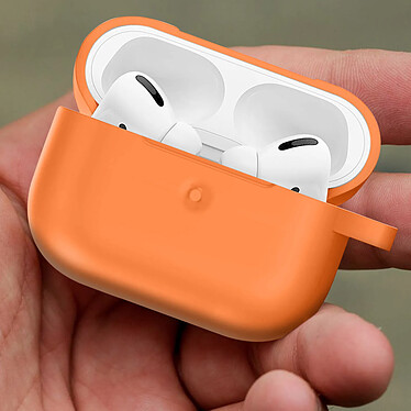 Acheter Coque AirPods Pro et Pro 2 Souple Anti-traces Anti-rayures avec Mousqueton rose