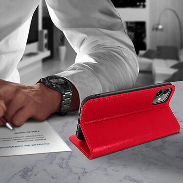 Acheter Avizar Etui folio Rouge Cuir véritable pour Apple iPhone 11