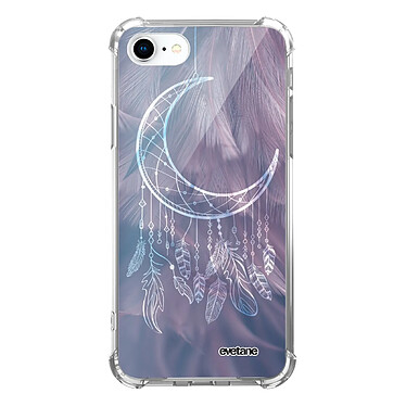 Evetane Coque iPhone 7/8/ iPhone SE 2020 anti-choc souple angles renforcés transparente Motif Lune Attrape Rêve