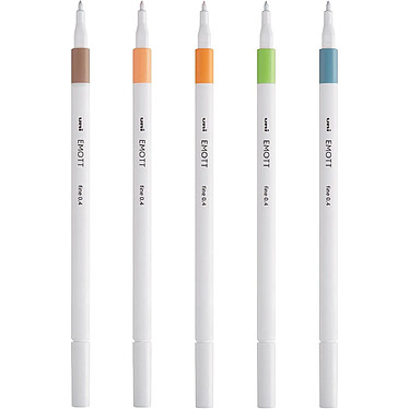 Avis UNI-BALL Set de 5 Feutres EMOTT Pointe Fine Natural Colors