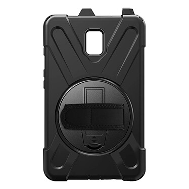 Avizar Coque pour Samsung Galaxy Tab Active 2 Antichoc Bi matière Poignée Rotative Support  Noir