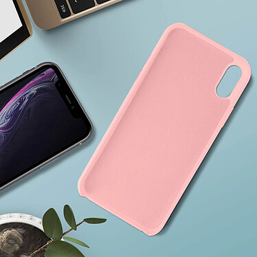 Avis Avizar Coque iPhone XR Silicone Semi-rigide Mat Finition Soft Touch rose