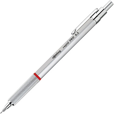 ROTRING Porte-mine mécanique Rapid PRO Argent chromé 0.5 mm