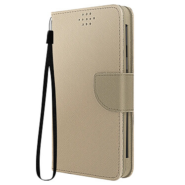 Avizar Etui universel pour Smartphone 152 x 76 x 10 mm avec Porte-cartes  Fancy Style doré