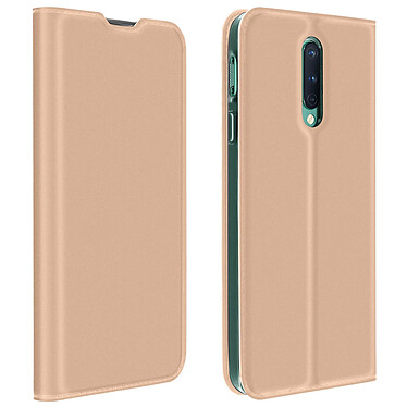 Avizar Housse OnePlus 8 Étui Folio Porte-carte Fonction Support Vidéo Rose Gold