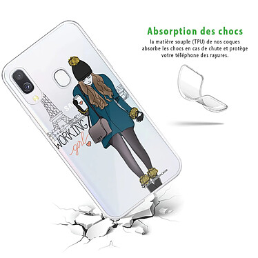 Avis LaCoqueFrançaise Coque Samsung Galaxy A20e 360 intégrale transparente Motif Working girl Tendance