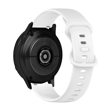 Avizar Bracelet pour Samsung Galaxy Watch Active 2 40mm Silicone Lisse Blanc