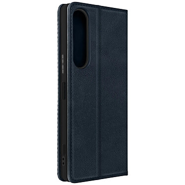 Avizar Étui pour Sony Xperia 1 V Clapet Portefeuille Motif Damier  Bleu Nuit