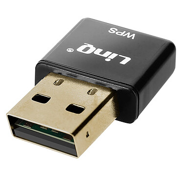 LinQ Clé USB WiFi 300Mbps Adaptateur Réseau Bouton WPS Ultra-Compact  Noir