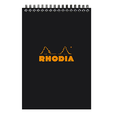 RHODIA bloc reliure intégrale classic noir 14,8x21cm 5x5 80 feuilles microperforées 80g