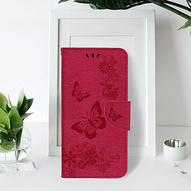 Avis Avizar Étui Motif papillon et fleur pour Samsung Galaxy A33 Portefeuille Support Vidéo  Rouge