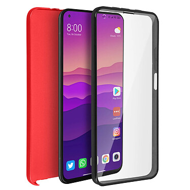 Avizar Coque pour Xiaomi Mi 10T / 10T Pro Arrière Rigide et Avant Souple Antichoc Rouge