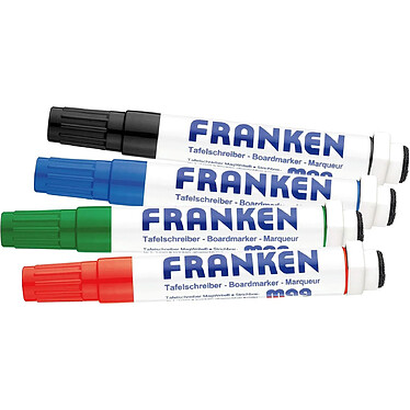 FRANKEN Lot de 4 marqueurs aimantés Magwrite effaceur sur Capuchon Assorties