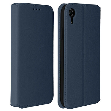 Avizar Etui folio Bleu Nuit Éco-cuir pour Apple iPhone XR