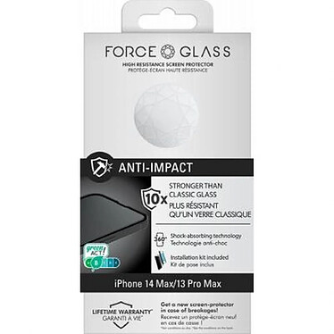 Force Glass Protection d'écran en verre pour iPhone 13 Pro Max/14 Plus 3D Transparent pas cher