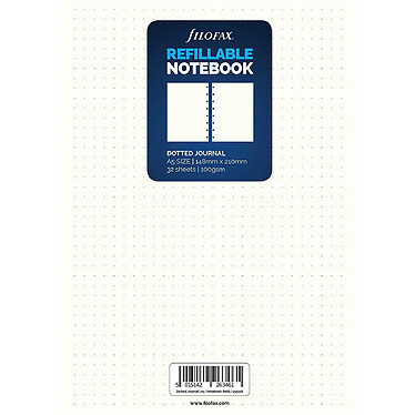 FILOFAX Recharge pour carnet de notes rechargeable format A5, (points), coloris blanc