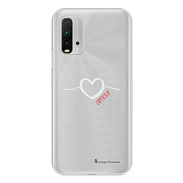 LaCoqueFrançaise Coque Xiaomi Redmi 9T 360 intégrale transparente Motif Coeur Blanc Amour Tendance