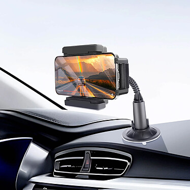 Avis Avizar Support Voiture pour Smartphone Flexible et Rotatif Fixation Ventouse Noir