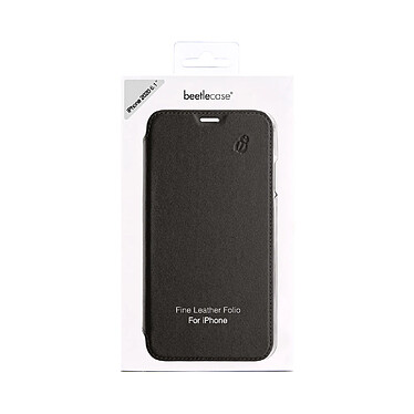 BEETLECASE Étui pour iPhone 12/iPhone 12 Pro Folio Premium en Cuir avec Dos en Cristal Noir pas cher