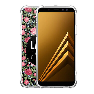 Avis Evetane Coque Samsung Galaxy A8 2018 anti-choc souple angles renforcés transparente Motif La Vie en Rose