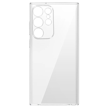 Avizar Coque pour Samsung S23 Ultra Silicone Transparente avec Protection Caméra