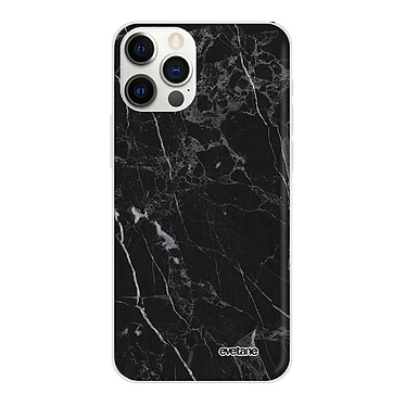 Evetane Coque iPhone 12/12 Pro 360 intégrale transparente Motif Marbre noir Tendance