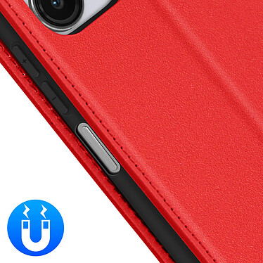 Acheter Avizar Étui pour Xiaomi Redmi 12 Porte-carte Support Vidéo Clapet Magnétique  Rouge