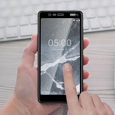 Avis Avizar Film Nokia 5.1 Protection Ecran Verre Trempé - Transparent avec contour noir