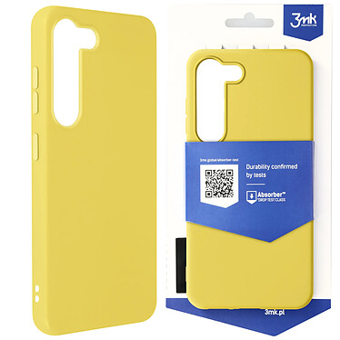 3mk Coque pour Samsung S23 Souple Mat Anti-Chutes 1.25m  Matt Case jaune