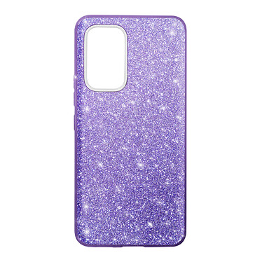 Avizar Coque pour Samsung Galaxy A53 5G Paillette Feuille Amovible Silicone Semi-rigide  violet