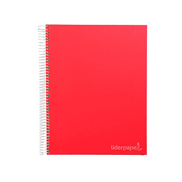 LIDERPAPEL Cahier spirale Jolly A5 280p 75g/m2 microperforé 6 trous - Coloris aléatoire