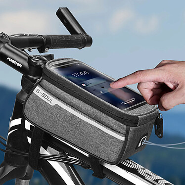 Acheter Avizar Sacoche Vélo Téléphone Étanche Espace de Rangement Fixation Arceau Guidon  Gris