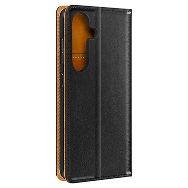 Avizar Housse Portefeuille pour Samsung Galaxy S24 Plus Cuir Véritable Noir