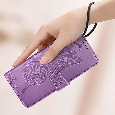 Acheter Avizar Étui Papillon Mandala pour Xiaomi Redmi 13 Portefeuille Dragonne Violet