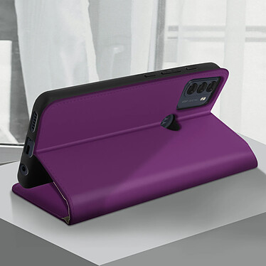 Acheter Avizar Housse Motorola Moto G50 Aspect Grainé Folio Stand Vidéo Violet