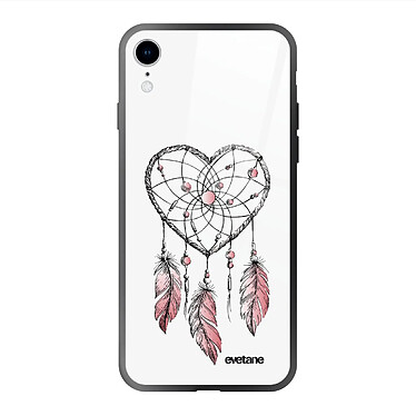 Evetane Coque en verre trempé iPhone Xr Attrape coeur