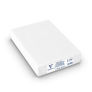 CLAIRALFA Ramette 250 Couverture Reliure 210g A4 210x297 mm Certifié PEFC - Blanc toilé