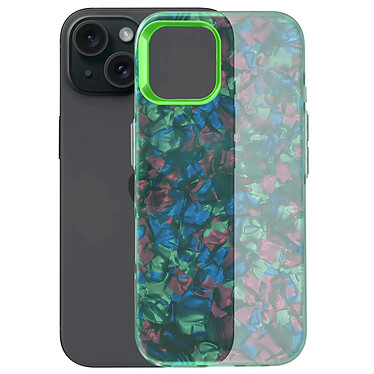 Avizar Coque pour iPhone 15 Antichoc Souple Tutti Frutti Vert