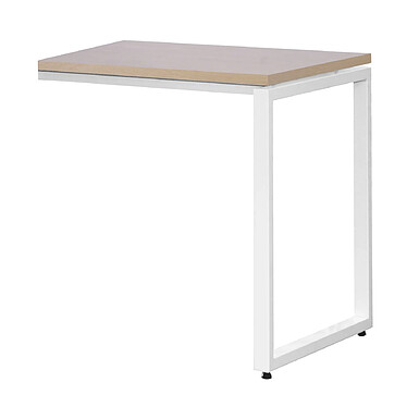 Retour de bureau Blanc  MT1 Elégance L80xP60 Hêtre et Blanc